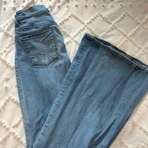 7 For All Mankind Light Wash Bell Bottom Jeans